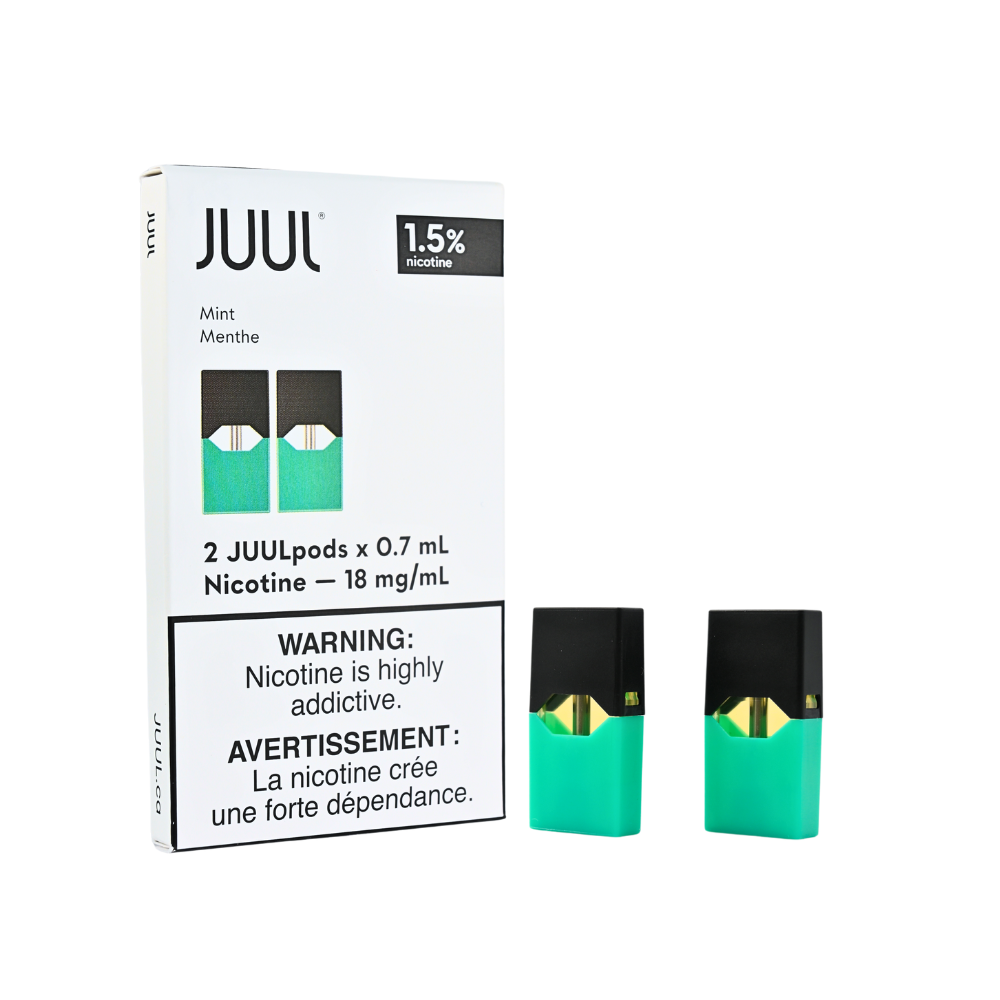 Juul 1.5% Mint Pods - 2x1ml - Juul Compatible Bliss Vapes Juul 1.5% Mint Pods - 2x1ml - Juul Compatible Bliss Vapes