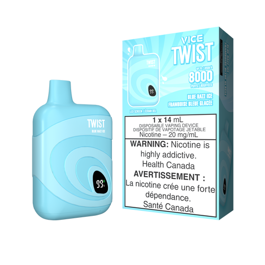 Blue razz ice - Vice twist 8000 puffs disposable vape