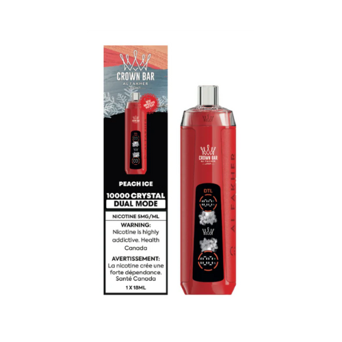 Al Fakher Crown Bar Crystal 10k Low Nicotine Disposable Vape - 10000 P Bliss Vapes Al Fakher Crown Bar Crystal 10k Low Nicotine Disposable Vape - 10000 P Bliss Vapes