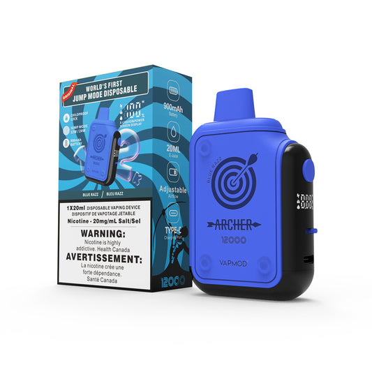 Blue Razz - VAPMOD Archer 12000 Disposable Vape