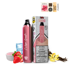 Icy Smooth Strawberry White (Creamy Strawberry Vanilla Ice) - IVG Bar Max 5000 Disposable Vape