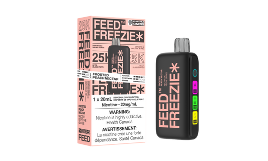 Feed Freezie Frosted Peach Nectar 25K puffs Disposable Vape