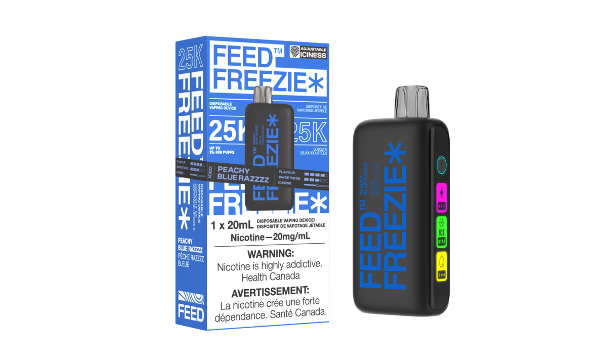 Feed Freezie Peachy Blue Razzzz 25K puffs Disposable Vape