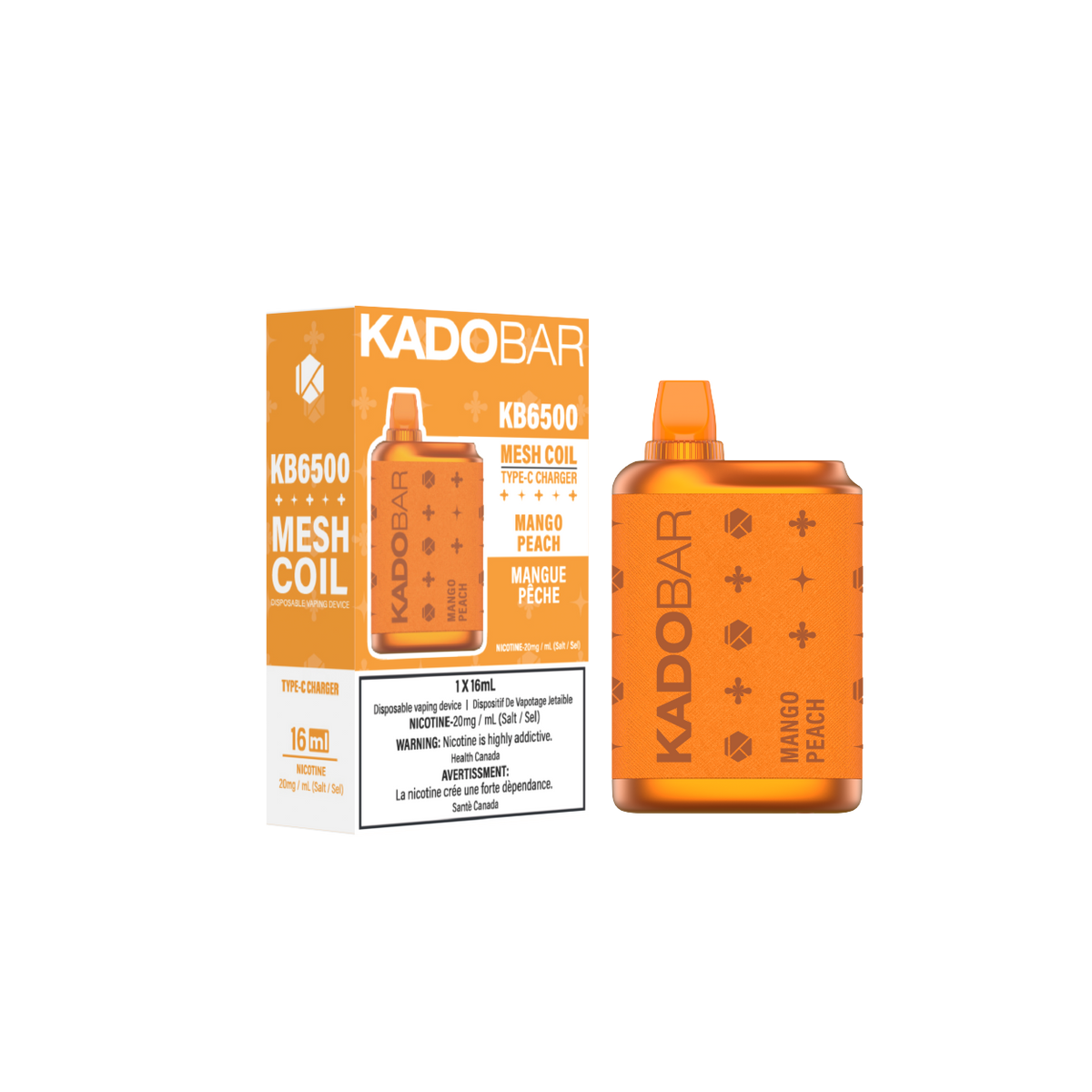 Mango Peach KadoBar 6500 Disposable Vape