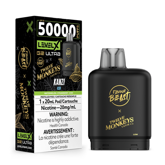 Level X Flavour Beast [ Twelve Monkey Series ] G2 Ultra 50k Disposable Pods - 50000 Puffs - 20ml