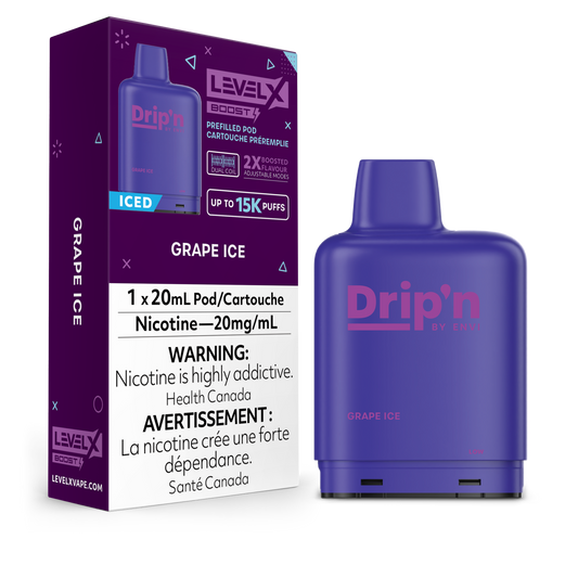 Level X Boost pod Dripn - Grape Ice 20mg