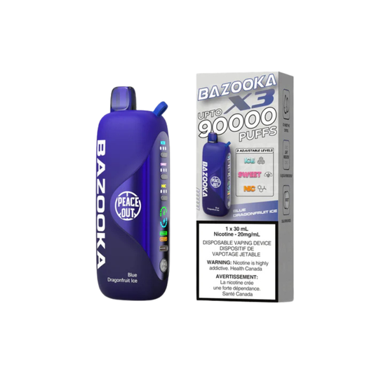 Peace Out Bazooka X3 90k Disposable Vape - 90000 Puffs - 30ml