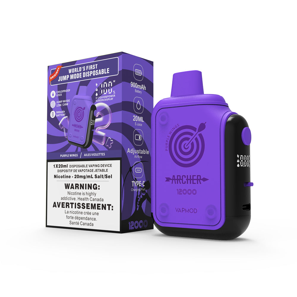 Purple Wings - VAPMOD Archer 12000 Disposable Vape