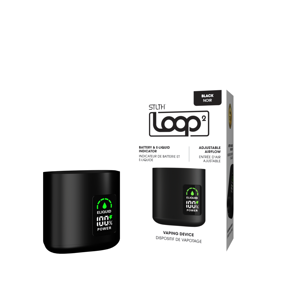 Metallic Black STLTH Loop Battery 850 mAh