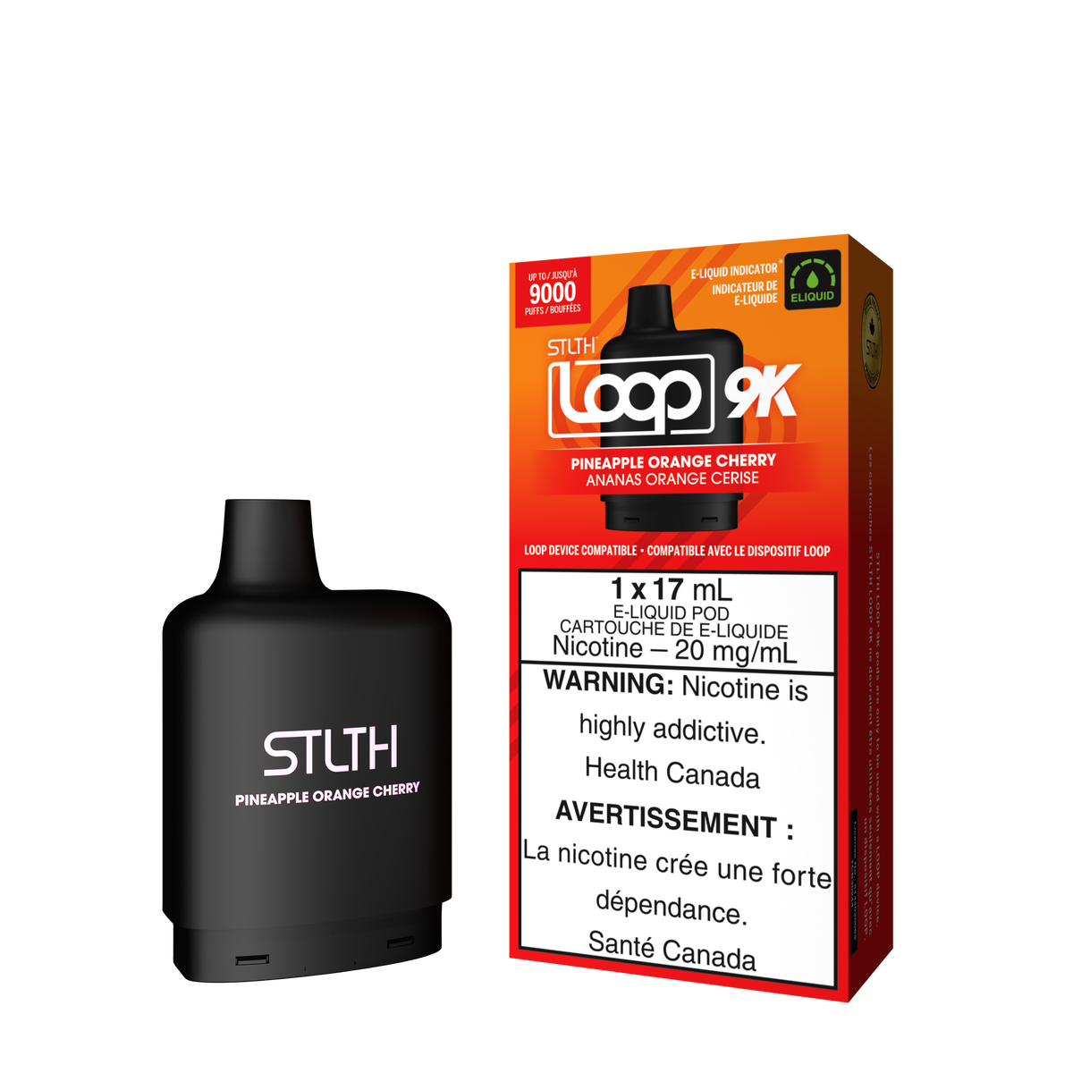 PINEAPPLE ORANGE CHERRY - STLTH LOOP 9K POD