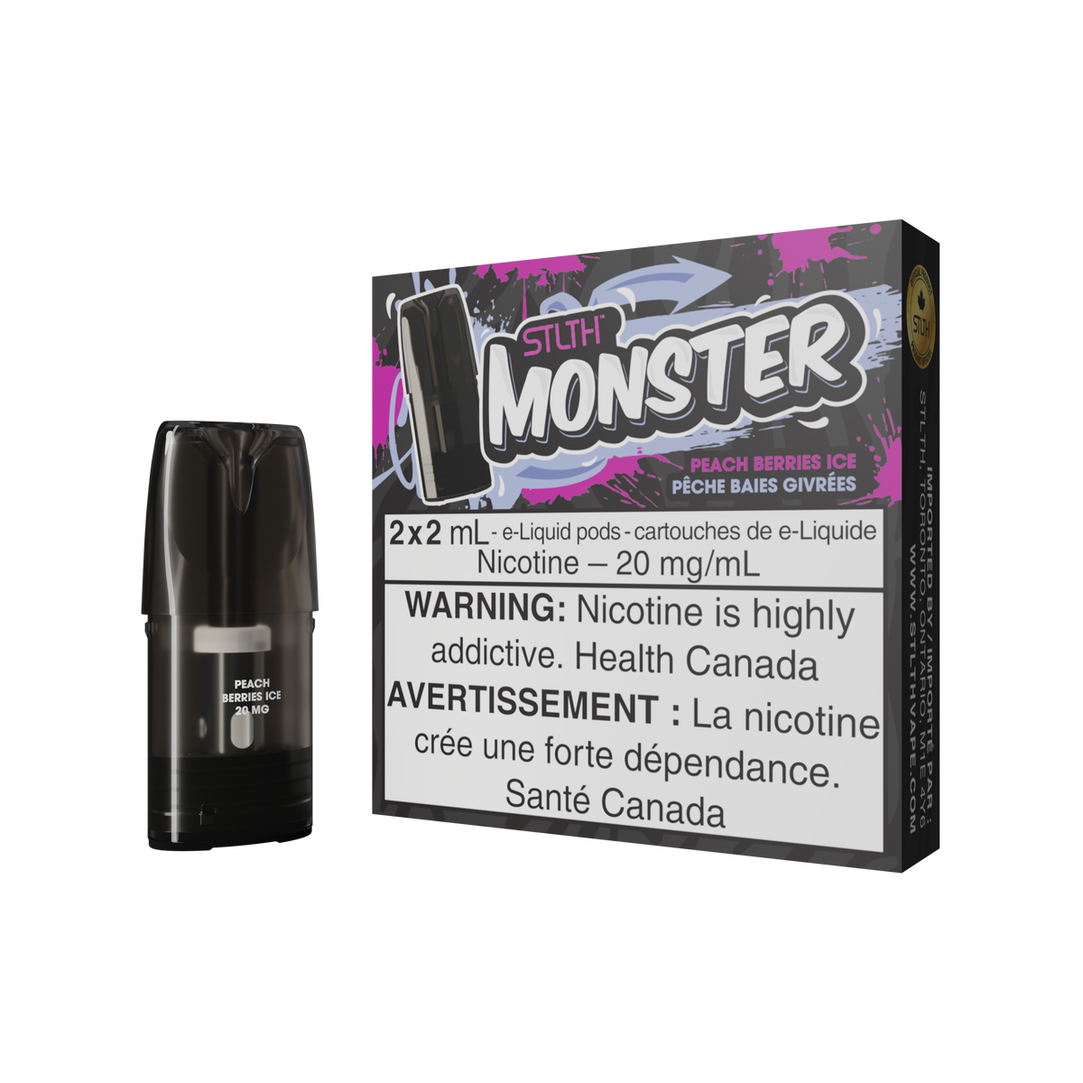 Peach Berries Ice - STLTH Monster 20mg