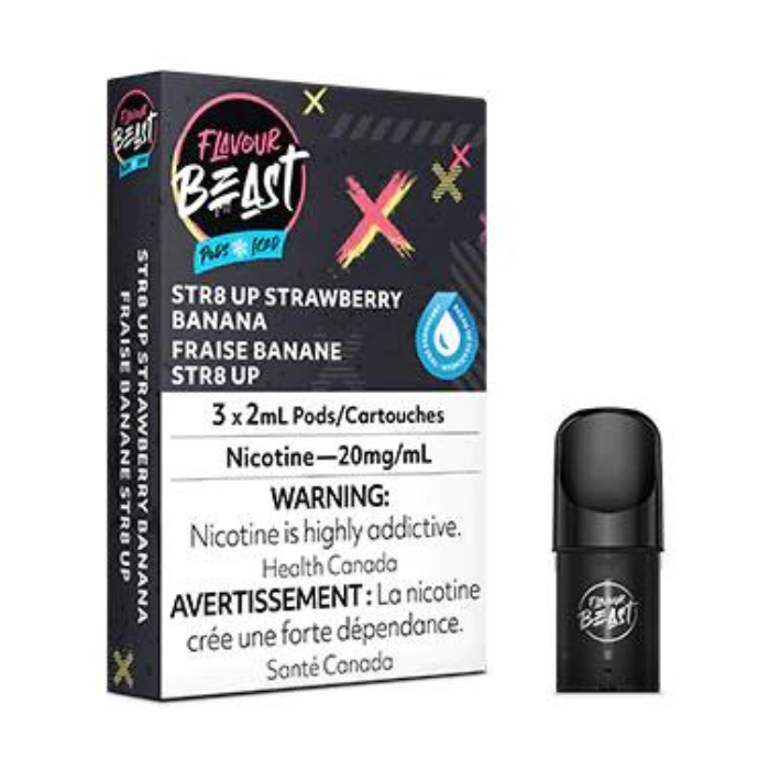 Str8 Up Strawberry Banana - Flavour Beast STLTH Compatible Pod Pack