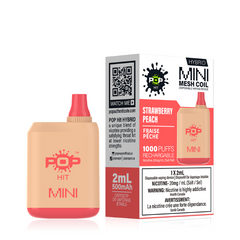 Strawberry Peach - Pop Box Mini 1000 Disposable Vape