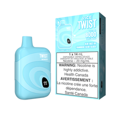 blue razz ice -vice twist 8000 puffs dispoable vape