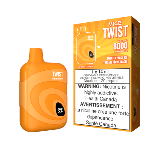 twisted peach ice -vice twist 8000 puffs dispoable vape