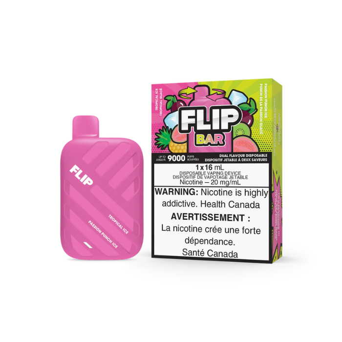 Tropical Ice & Passion Punch Ice - Flip Bar 9000 Puffs Disposable Vape